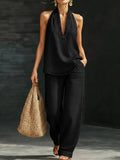Mariette | Comfortable Minimalist Denim Two-Piece Set