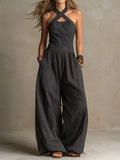 Andy | Elegant Jumpsuit with Crossed Neckline