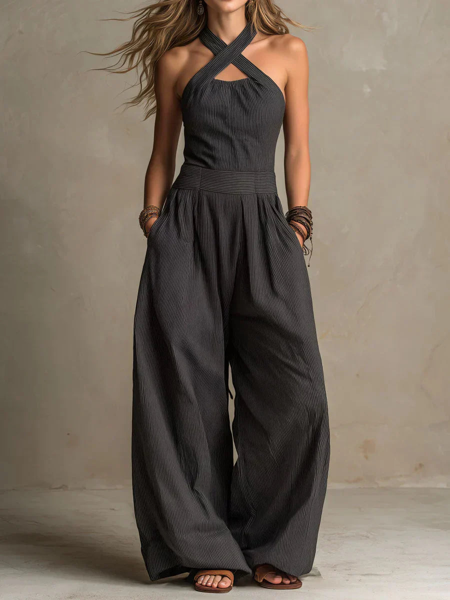 Andy | Elegant Jumpsuit with Crossed Neckline