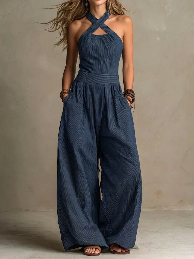 Andy | Elegant Jumpsuit with Crossed Neckline