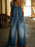 Ruth | Vintage Washed Cotton Denim Overalls