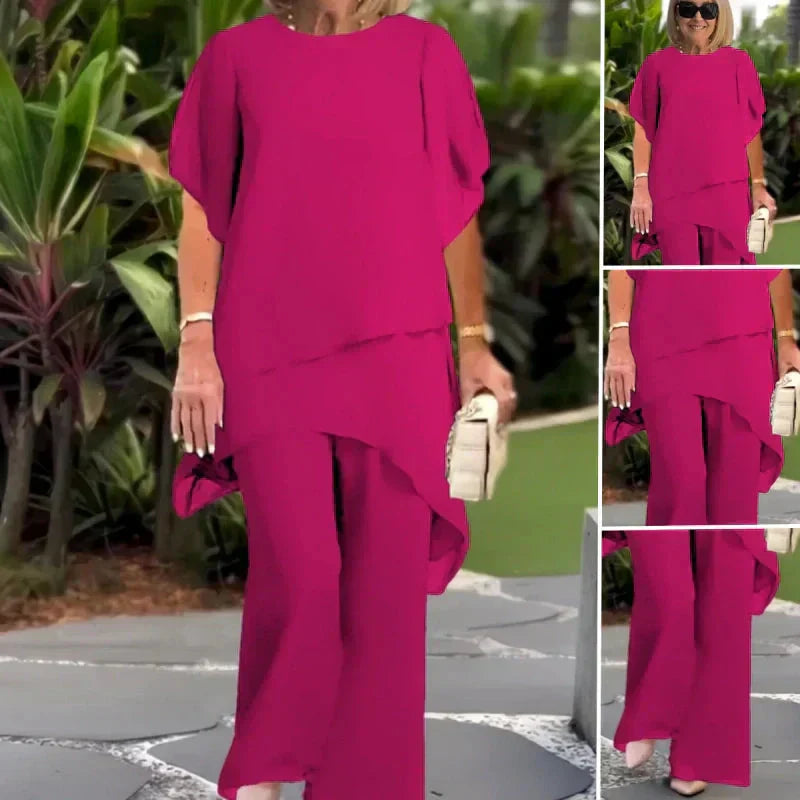 Harper | Elegant Irregular Set of Top and Pants