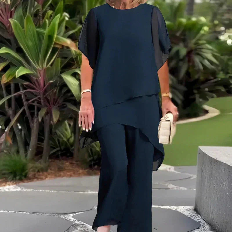 Harper | Elegant Irregular Set of Top and Pants