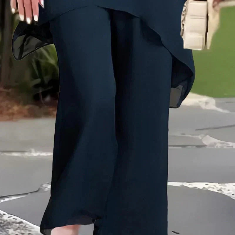 Harper | Elegant Irregular Set of Top and Pants