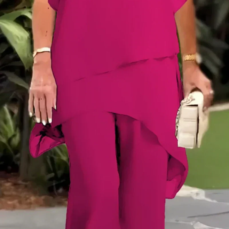 Harper | Elegant Irregular Set of Top and Pants