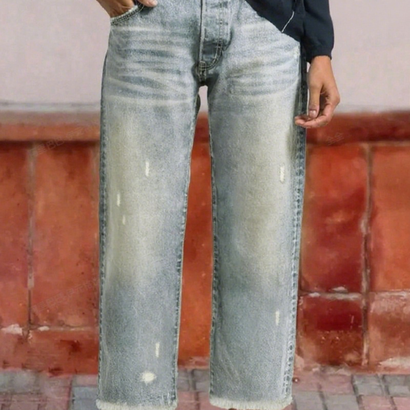 Abbey | Retro Cropped Straight Jeans