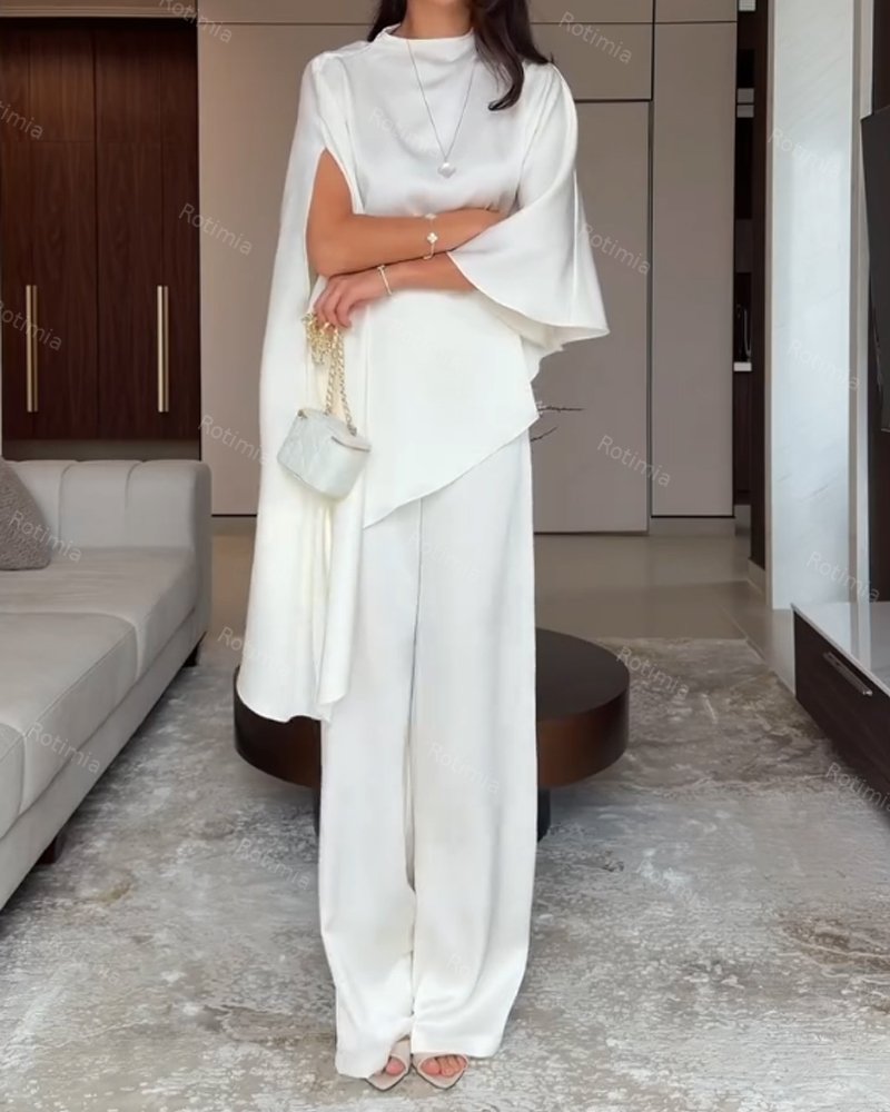Celestine | Irregular Top & Pants Two-piece Set