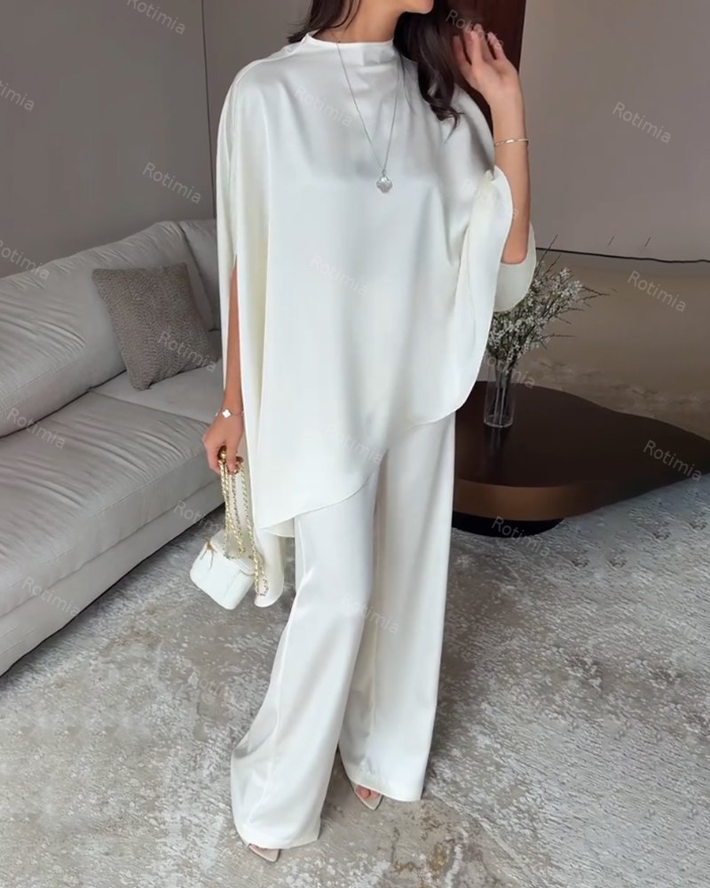 Celestine | Irregular Top & Pants Two-piece Set